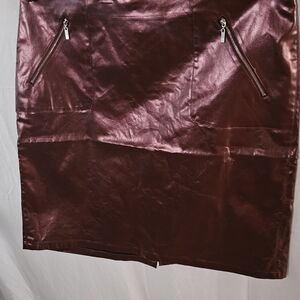 Kate & Mallory Shimmering Wine Midi Skirt